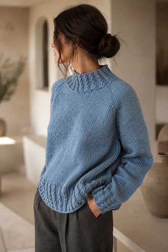 [未使用] MADISON BLUE イレギュラーリブ ニット Ravelry: The Mistfall Sweater pattern by Darling Jadore