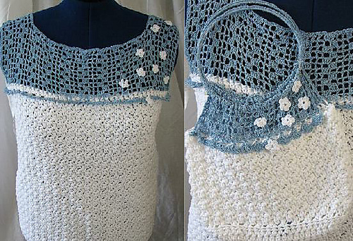 White Top With Mesh Accents and Matching Purse photo 1