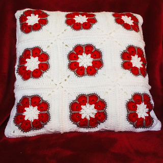 Ravelry African Flower Pillow Pattern By Chantalle Hensgens