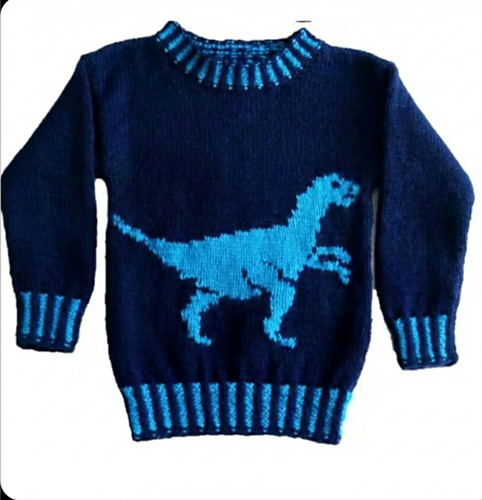 Ravelry: Dinosaur Sweater and Hat (Velociraptor) pattern by Denny