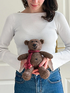 Lana Grossa Natural Alpaca Pelo #8, Minischal Lana Grossa Cool Wool Big Vintage #7177, Nase & Augen wurden aufgestickt (Rest Brigitte N°2 #14