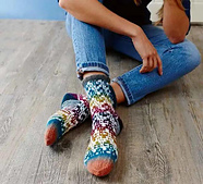 Lana Grossa Meilenweit Magico II #3532 bunt, Meilenweit 50 #1101 Weiß