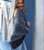 Lana Grossa Alta Moda Alpaca #13 Anthrazit, Lana Grossa Garzato Fleece Dégradé #302 jeansblau