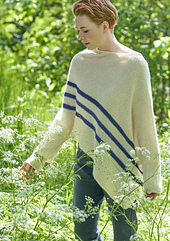 Lana Grossa Ecopuno, Fb 46 Ecru, Fb 10 Marine