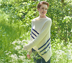 Lana Grossa Ecopuno, Fb 46 Ecru, Fb 10 Marine