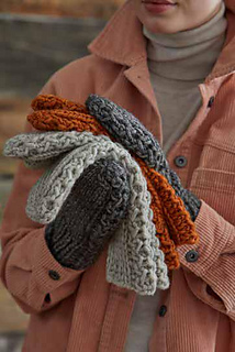 Lana Grossa Landlust Winterwolle, Fb 08 Mittelgrau meliert, 03 Orange meliert, 10 Natur meliert