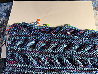 Made an annoying mistake here. I turned the second arch the wrong way, and had to frog about an hour and a half worth of work.