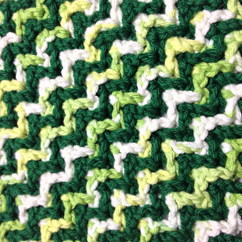 ZigZagging Reversible Hot Pad or Dishcloth photo 5
