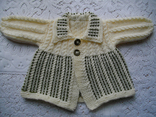 21. Newborn Boys Cabled Matinee Set photo 3