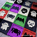 Halloween spooky Blanket pattern 