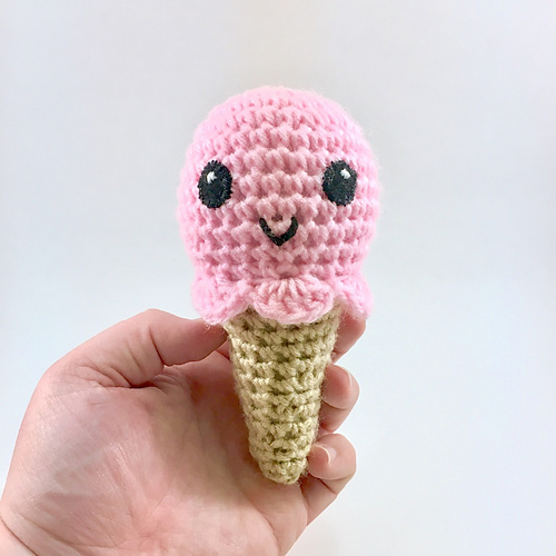 Ravelry Ice Cream Cone Amigurumi pattern by Drew Hill