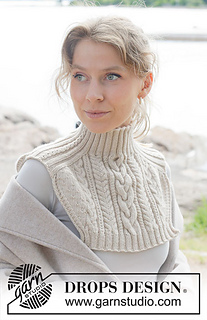 Ravelry: 253-25 Irish Mist Neck Warmer pattern by DROPS design