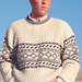 14-15 Men’s jumper in English rib and pattern pattern 