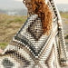 133-37b - Country blanket with small squares pattern 