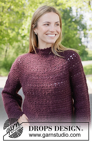 272-18 Lacy Plum Sweater