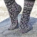 165-43 Moonflower Socks pattern 