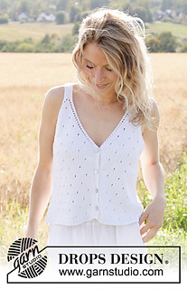 Ravelry: 249-24 Freshwater Pearl Top pattern by DROPS design