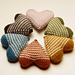 Striped Stuffed Heart pattern 
