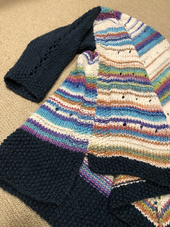 Side seam with moss stitch edges