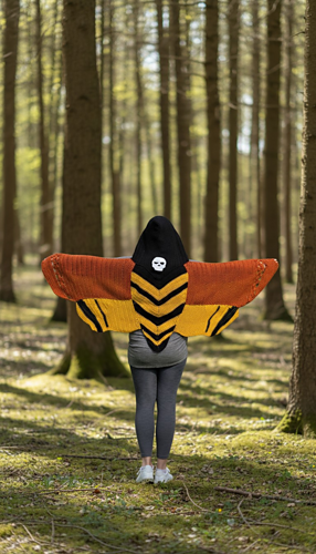 Death's head Hawkmoth shawl