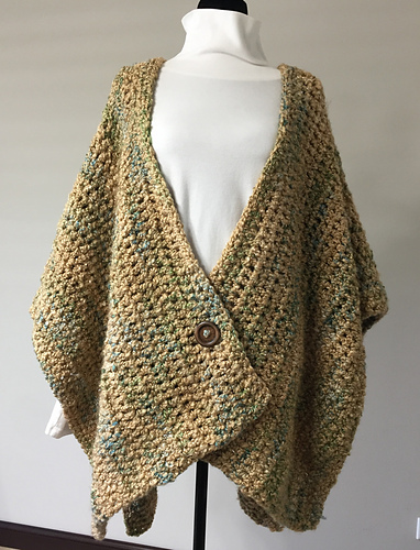 Fleece Chunky Yarn Poncho