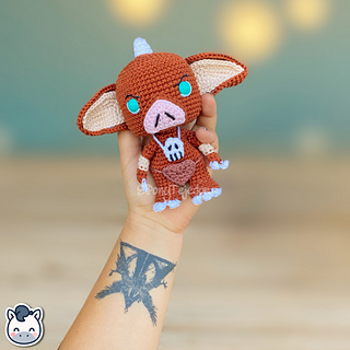 Handmade Bokoblin amigurumi inspired by Nintendo’s The Legend of Zelda: Breath of the Wild, a perfect crochet pattern for gamers and geek fans.