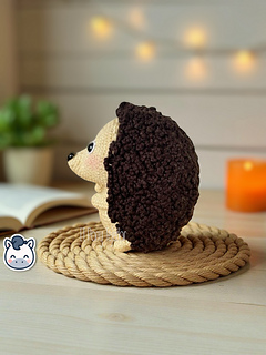 Handmade Hedgehog amigurumi inspired by woodland animals, a cute autumn crochet pattern PDF perfect for plush toy lovers and cozy home decor.