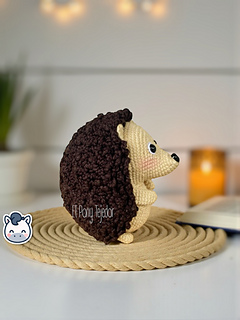 Handmade Hedgehog amigurumi inspired by woodland animals, a cute autumn crochet pattern PDF perfect for plush toy lovers and cozy home decor.