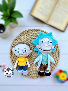 Handmade Rick and Morty amigurumi inspired by Adult Swim’s Rick and Morty, a fun and geeky crochet pattern PDF perfect for fans of sci-fi, interdimensional adventures, and collectible plush toys.