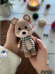 Handmade Winter Fox amigurumi inspired by cozy Christmas themes and woodland animals, festive winter crochet pattern PDF perfect for holiday gifts and seasonal decor.