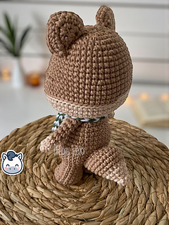 Handmade Winter Fox amigurumi inspired by cozy Christmas themes and woodland animals, festive winter crochet pattern PDF perfect for holiday gifts and seasonal decor.