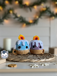 Handmade Christmas candle amigurumi inspired by cozy winter décor, cute holiday crochet pattern PDF perfect for festive handmade lovers.