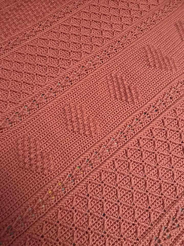 Aran Hearts Throw - byEleanorGreen