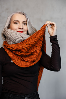 Two shawls modeled together