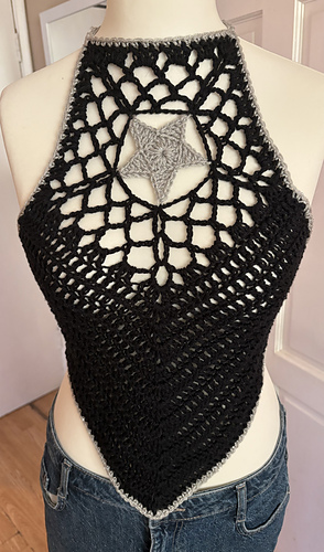 Lacy Star Crochet Vest