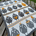 Quirky Birds Mosaic Blanket pattern 