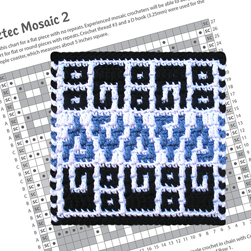 Ravelry: Mosaic Aztec 2 Coaster pattern by Elizabeth Ragsdale