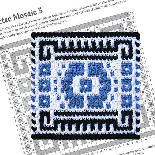 Ravelry: Mosaic Aztec 3 Coaster pattern by Elizabeth Ragsdale
