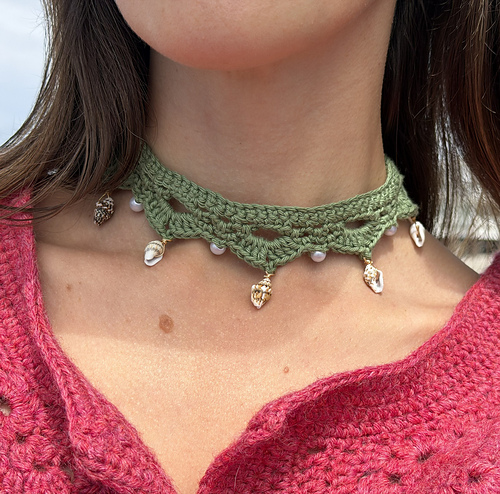 Beaded Crochet Choker