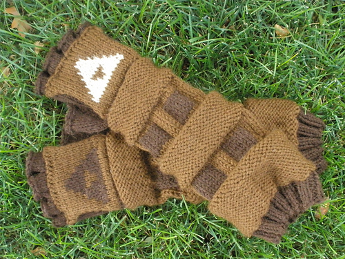 Link's Gauntlets (knitted) - Emily Hastings