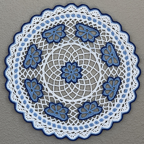 Delft Tea Set Plate Doily