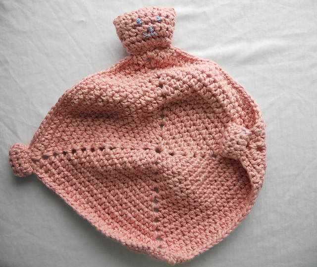 Ravelry Crocheted Baby Blanket Toy pattern by Anne Barach