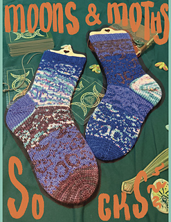 Ravelry: Moons & Moths Socks pattern by Unity Nebesniak