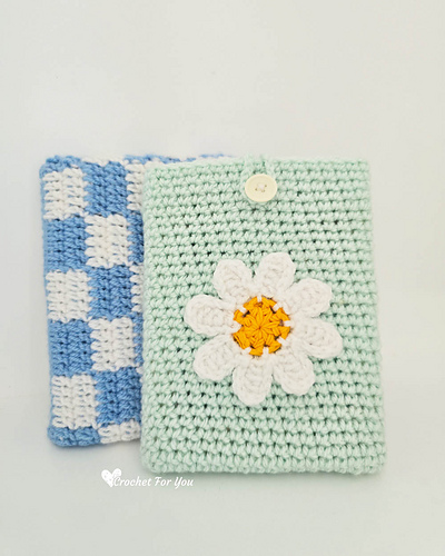 CRASPIRE Housse De Livre De Fleurs En Tissu Lavable Avec Fermeture