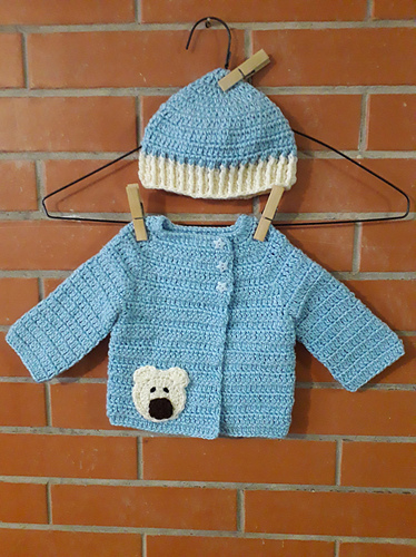 Baby Bear Newborn Crochet Cardigan photo 10