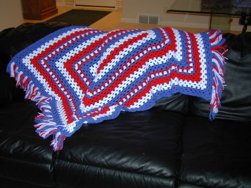 Rectangular Granny Square Afghan photo 7