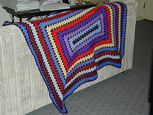 Rectangular Granny Square Afghan photo 8