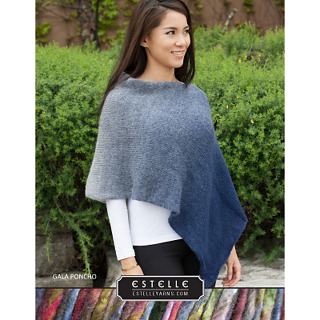 Ravelry Gala Poncho pattern by Estelle Yarns