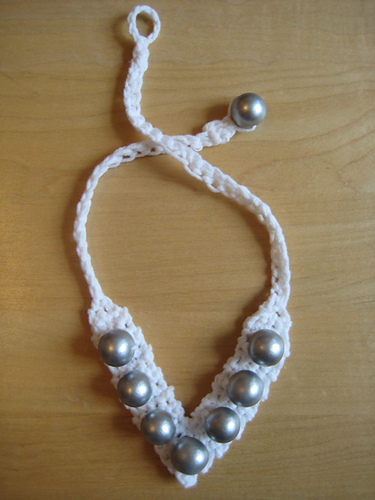 Large Beaded V-necklace
