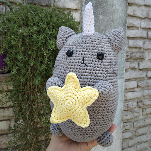 Gato Pusheen Unicornio Amigurumi - Evelyn Arismendi